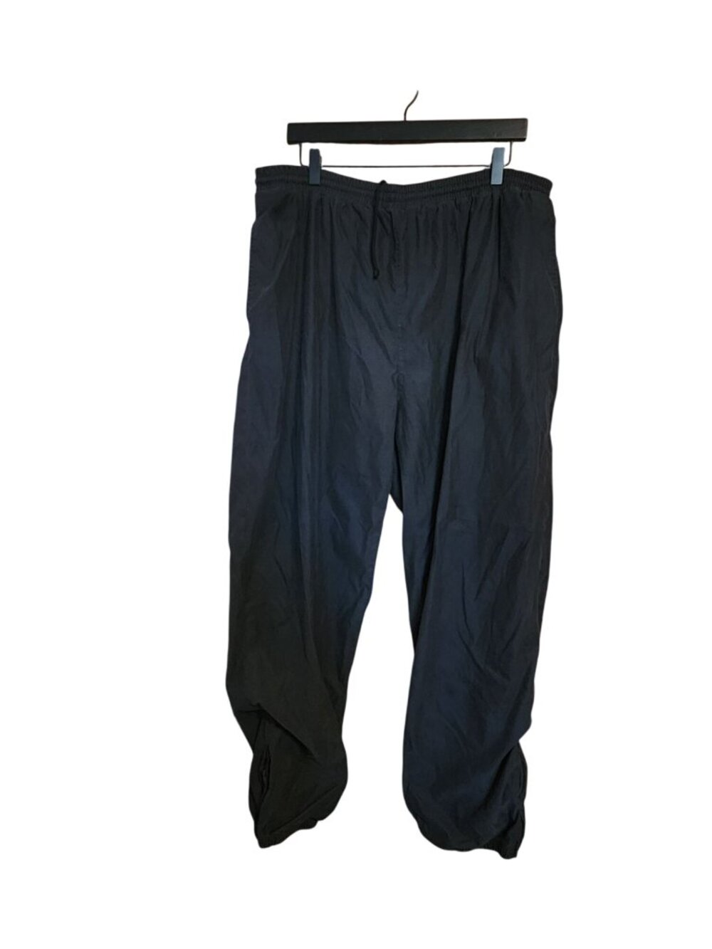 Vintage 1980's Black Lined Joggers Ankle Zippers Mens Size XL